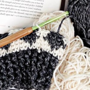 ikat crochet hat pattern