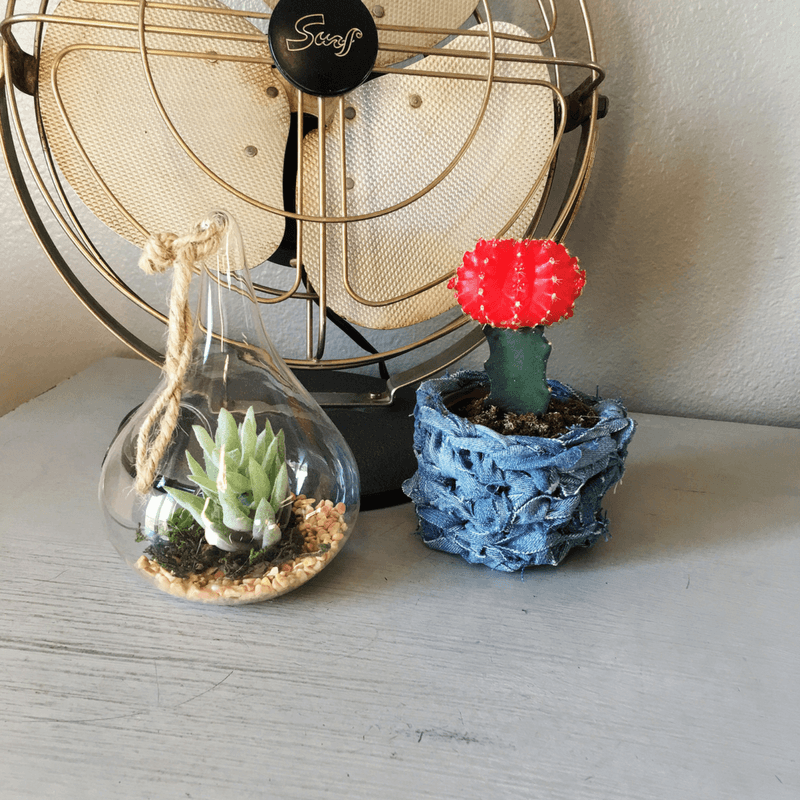 crochet flower pot cover pattern, crochet plant cover, crochet flower pot cozy, denim yarn, jeans yarn