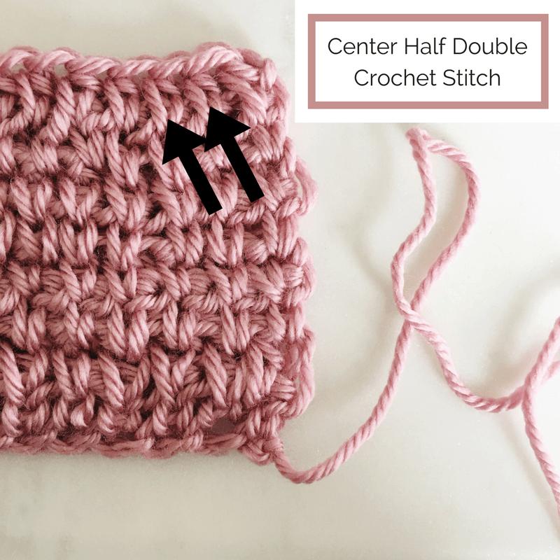 knit look crochet stitch video tutorial, crochet stitch that looks like knit, center half double crochet stitch