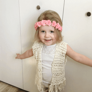 toddler crochet vest pattern, crochet vest with fringe, boho toddler vest crochet pattern