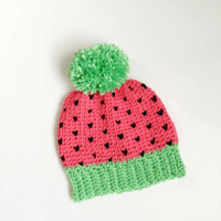 beanie crochet pattern, crochet watermelon hat pattern, crochet hat patterns, crochet for kids