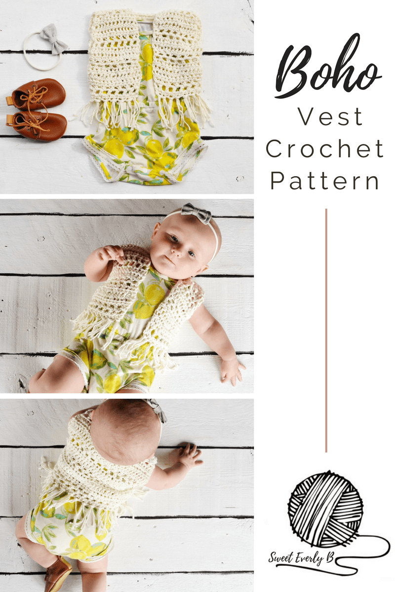 Crochet fringe hot sale vest pattern