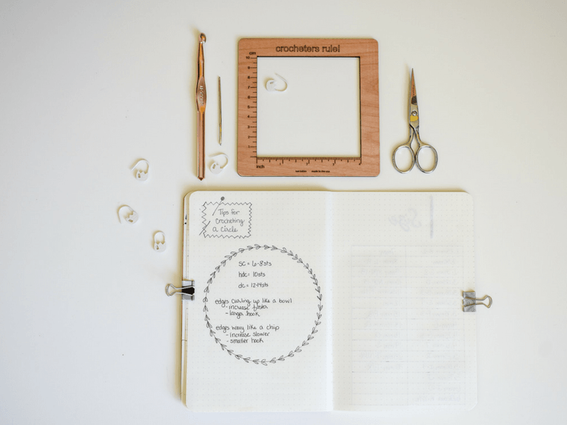 Crochet Project Planner Layout For Crocheting A Flat Circle