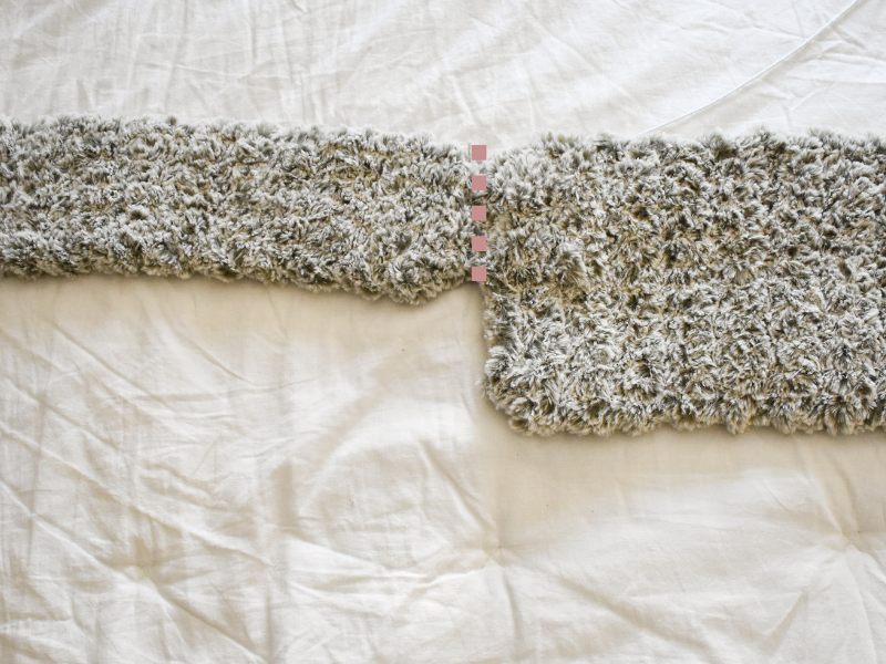 shoulder seam in baby bunting crochet pattern
